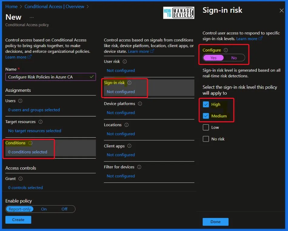 Configure Risk Policies in Azure CA - Fig.7