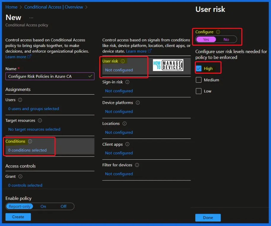 Configure Risk Policies in Azure CA - Fig.6