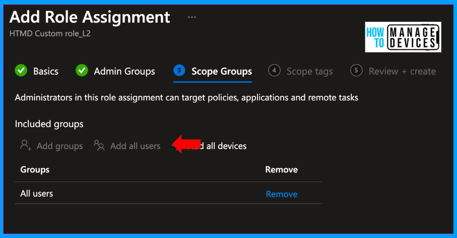 Create Custom Roles (Role Base Access Control) in Intune Fig: 13