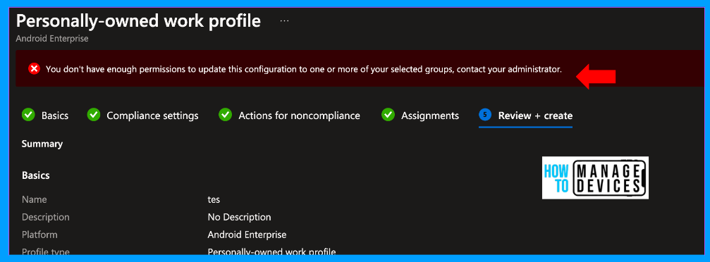 Create Custom Roles (Role Base Access Control) in Intune Fig: 16