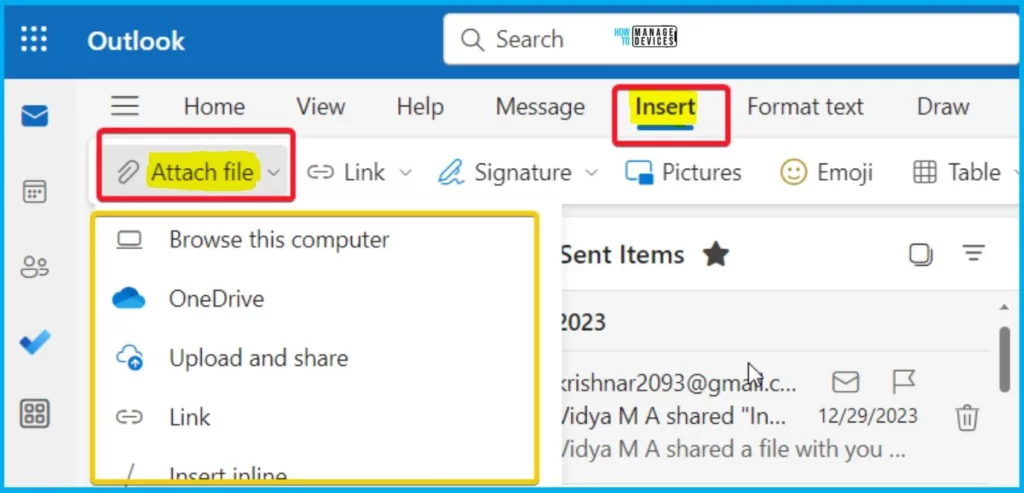 Discontinuation of Cloud Attachment Option for Email Links in Outlook - Fig.3