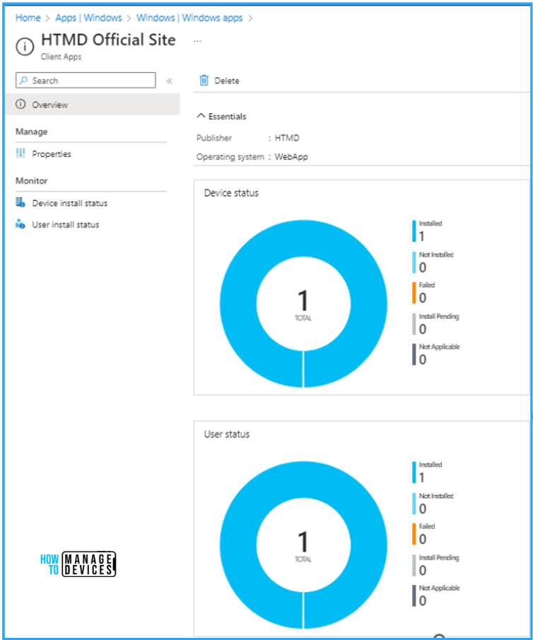 Easy Method to Deploy Web Link App through Microsoft Intune. Fig. 6