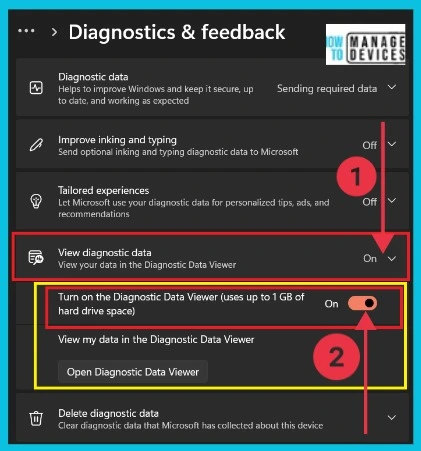 Turn On Diagnostic Data Viewer in Windows 11 - Fig.3