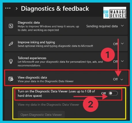 Turn On Diagnostic Data Viewer in Windows 11 - Fig. 4