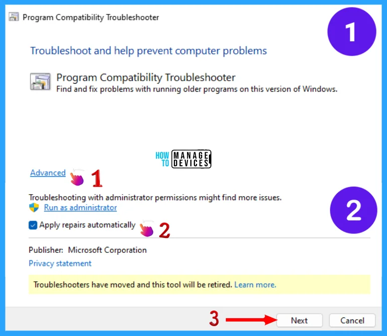 How to Run Program Compatibility Troubleshooter on Windows 11 - Fig. 8