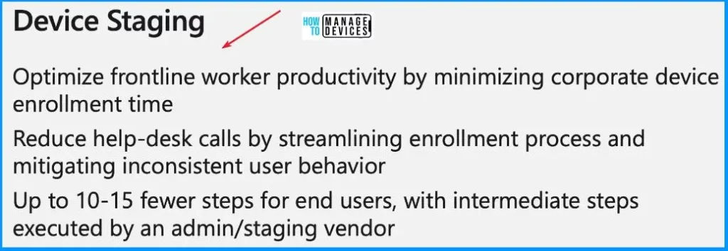 Intune Device Staging option for Android Devices - Fig.1 - Creds to Matt Yandek MS