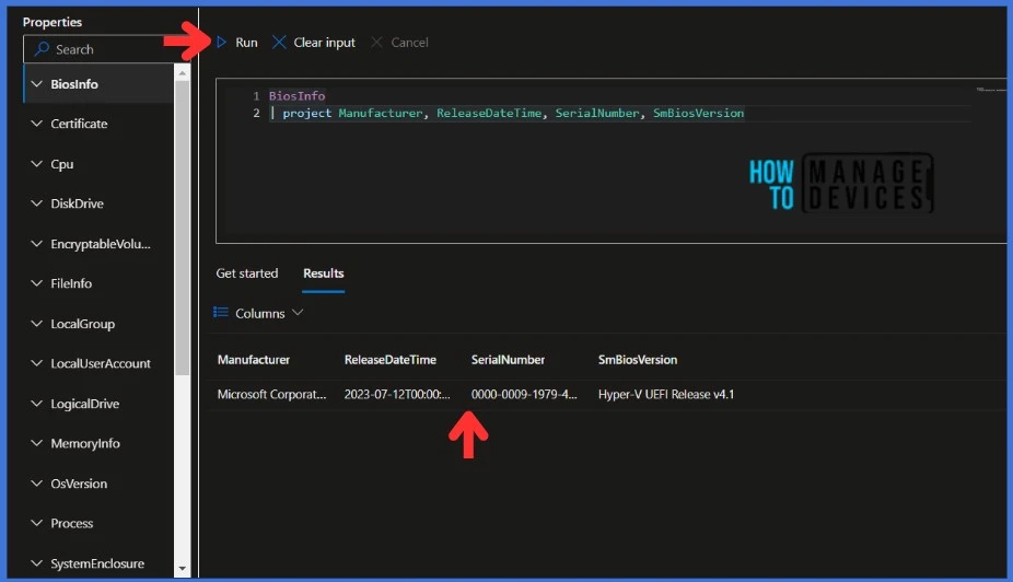 Explore Kusto Query Language (KQL) and Intune-Device Query. Fig.4