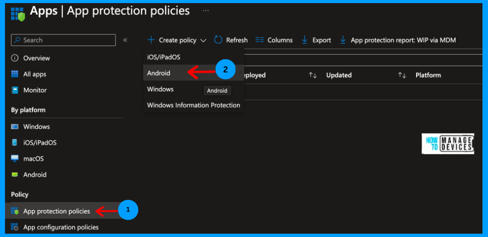 Manage Dialer App for Android using Intune App Protection Policy Fig.2