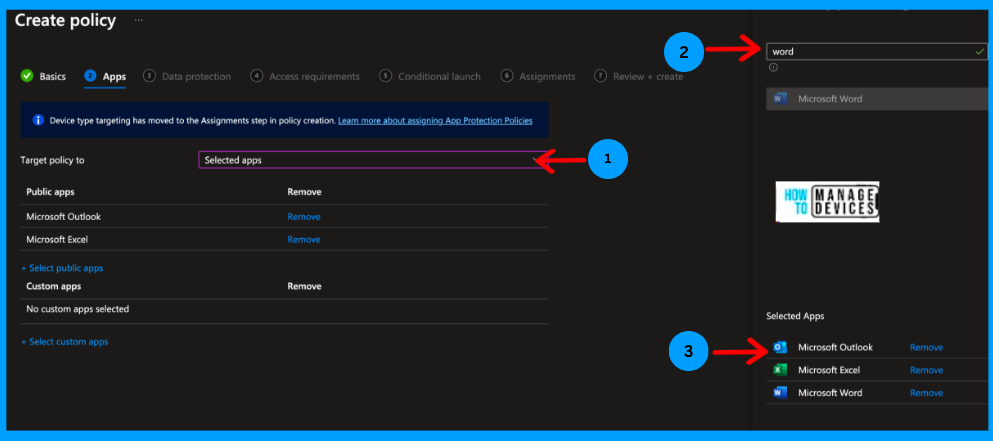 Manage Dialer App for Android using Intune App Protection Policy Fig.4