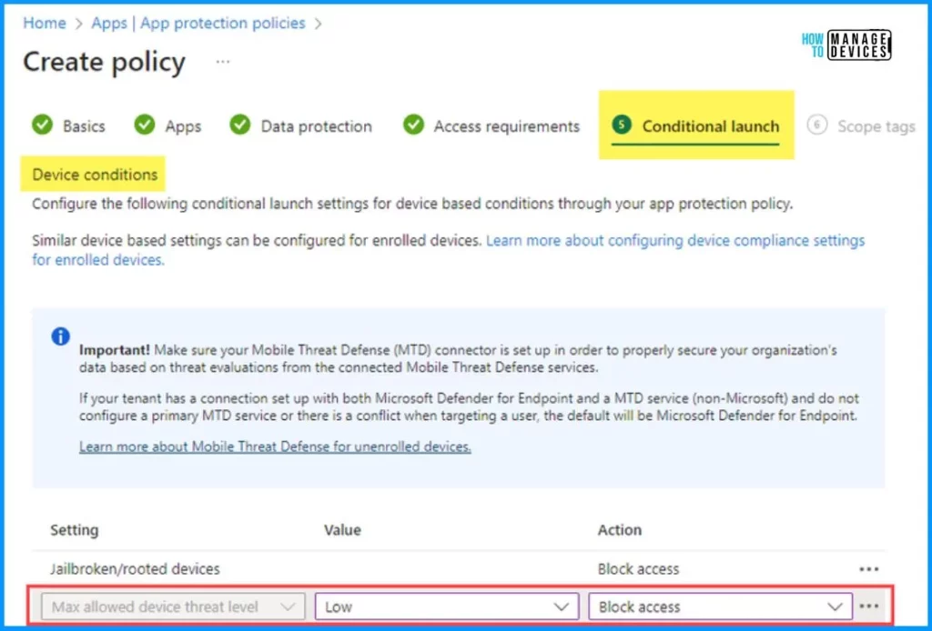 Use MTD to Protect iOS and Android Devices with Microsoft Defender for Endpoint 4 Use MTD to Protect iOS and Android Devices with Microsoft Defender for Endpoint - Fig.4 - Creds to MS