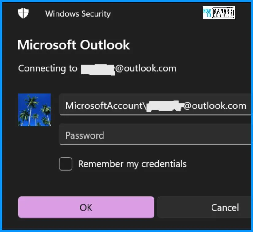 Microsoft Outlook.com Connectivity Issue - Fig.2 - Creds to MS