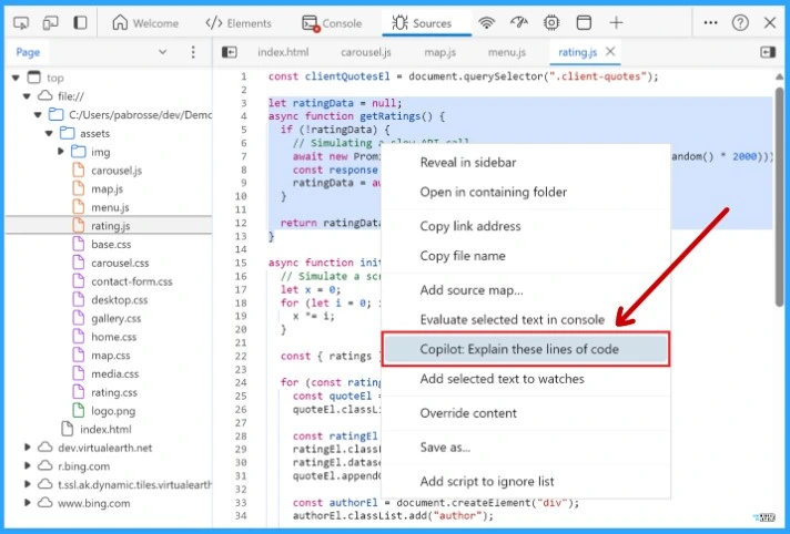 New Error Detecting Feature in Edge Browser using Copilot - Fig.3 - Creds to MS