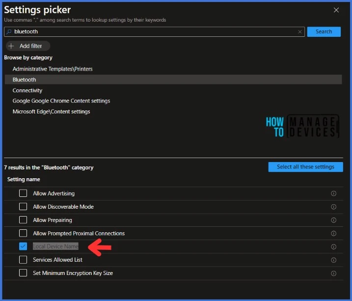 Set Local Bluetooth Device Name with Intune Policy 4