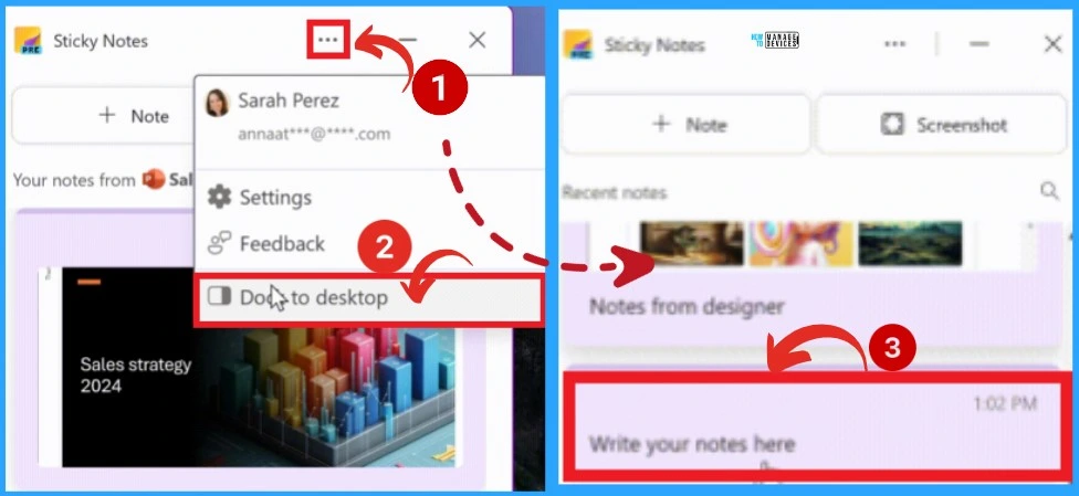 Sticky Notes App for OneNote in Windows - Fig.7 - Creds to MS