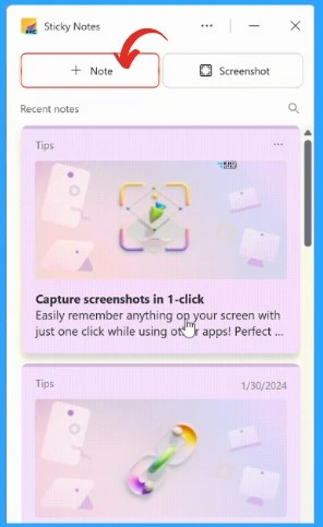 New Sticky Notes App for OneNote in Windows - Fig.5 - Creds to MS