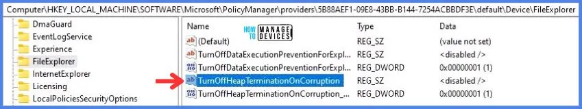 Create Intune Turn Off Heap Termination on Corruption Policy Fig.10