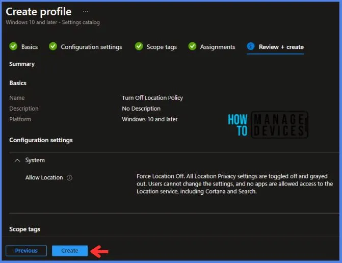 Deploy Turn Off Location Policy Using Intune Fig.8