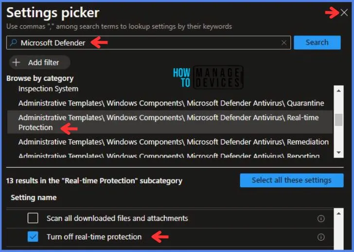 Create Intune Turn Off Real-Time Protection Policy Fig.5