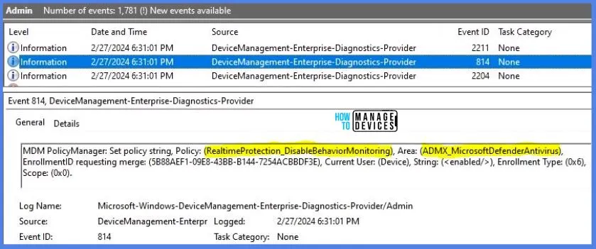 Turn On Behavior Monitoring Policy Using Intune Fig.10