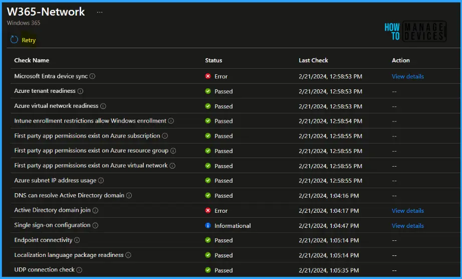 Troubleshoot Cloud PC Azure Network Connection Error Fig.1