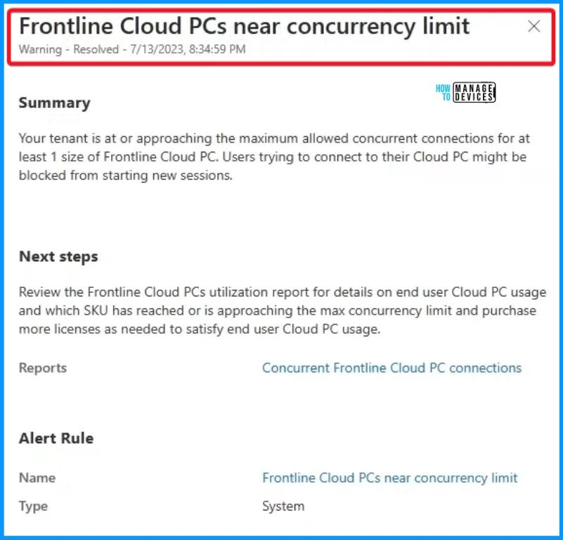 Windows 365 Frontline Concurrency Report Details to Save Money - Fig.6 - Anusha Reddy MS