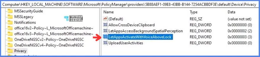 Deploy Intune Let Apps Activate With Voice Above Lock Policy 2