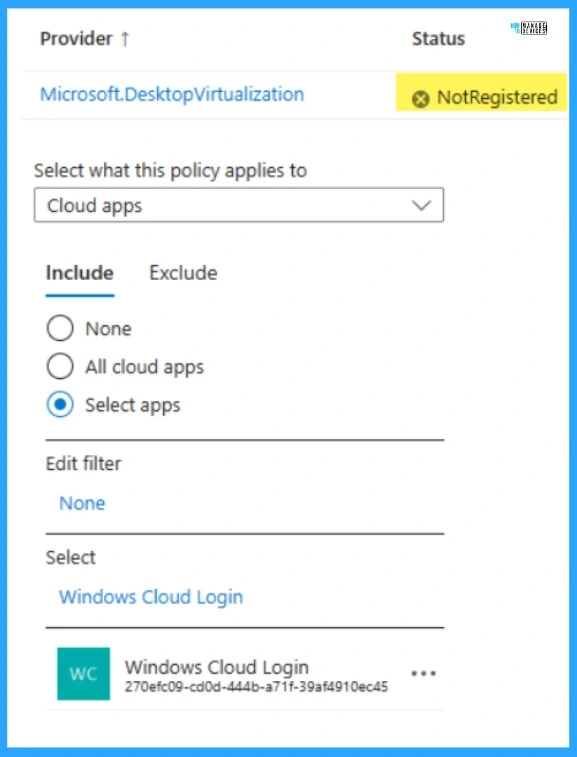 Windows Cloud Login App Conditional Access Policies in Entra ID - Fig.2 - creds to  Arnabmitra (Program Manager M365)