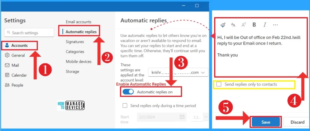How to Set Out of Office in Outlook 5 How to Set Out of Office in Outlook - Fig.4
