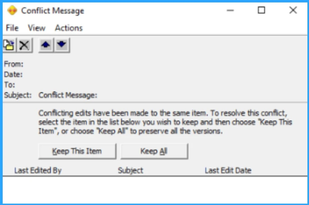 Conflict Errors in Outlook When Updating or Cancelling Meetings - Fig.2 - Creds to MS