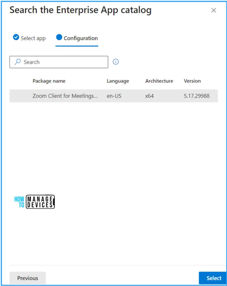 Install Zoom Client using Windows Enterprise App Catalog App with Intune Fig. 6