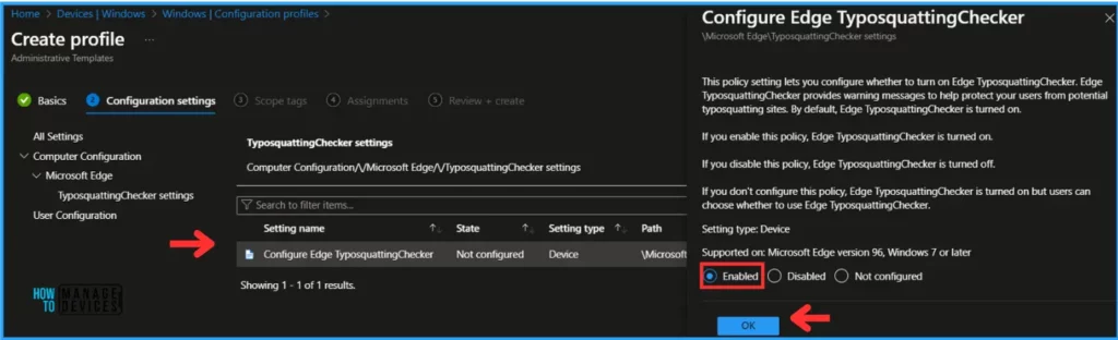 Best Guide to Enable Edge TyposquattingChecker with Intune Fig. 6