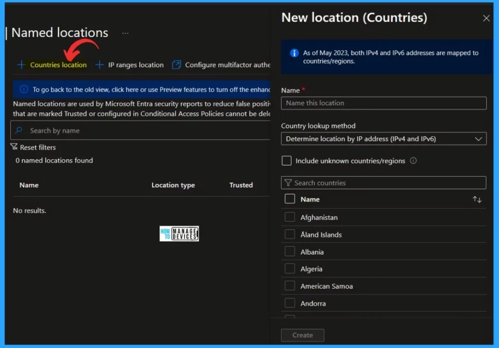 Conditional Access Security Settings for Countries Location in Entra ID - Fig.3