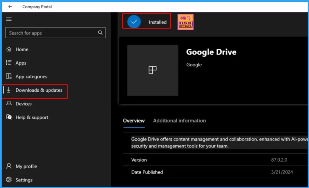 Create and Deploy Google Drive App with Intune Enterprise App Catalog App 13 Create and Deploy Google Drive App with Intune Enterprise App Catalog App - Fig.12