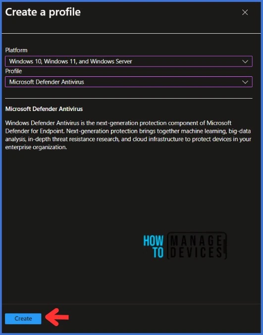 Turn on Real-time Monitoring Antivirus policy for Microsoft Defender in Microsoft Intune Fig. 3