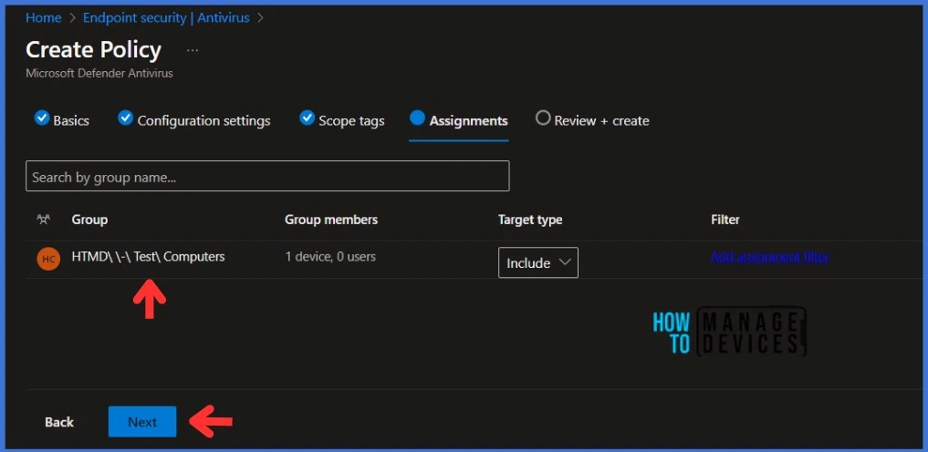 Turn on Real-time Monitoring Antivirus policy for Microsoft Defender in Microsoft Intune Fig. 6