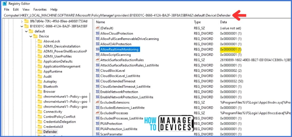 Turn on Real-time Monitoring Antivirus policy for Microsoft Defender in Microsoft Intune Fig. 10