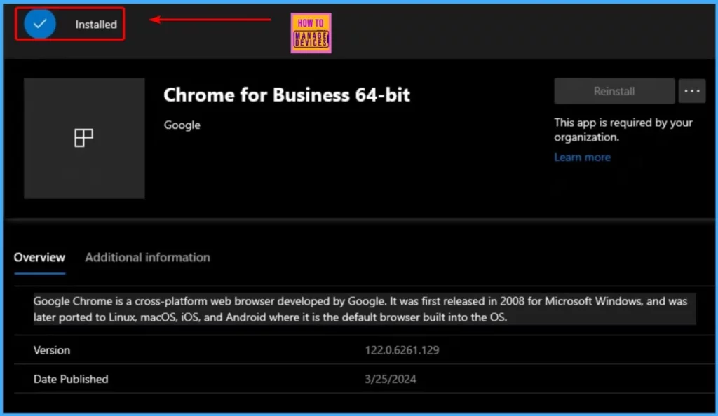 Google Chrome for Business Deployment using Intune Enterprise App Catalog App - Fig.13