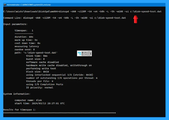 How to Install and Use DISKSPD in Windows 11 - Fig. 10