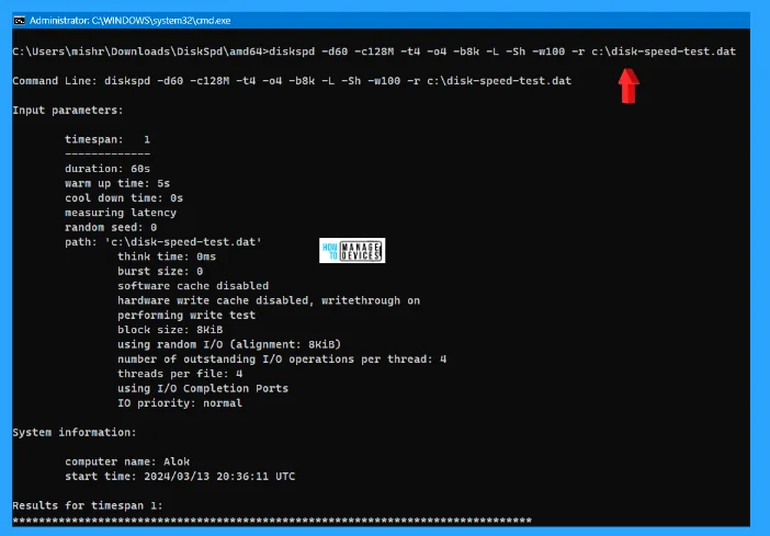How to Install and Use DISKSPD in Windows 11 - Fig. 11