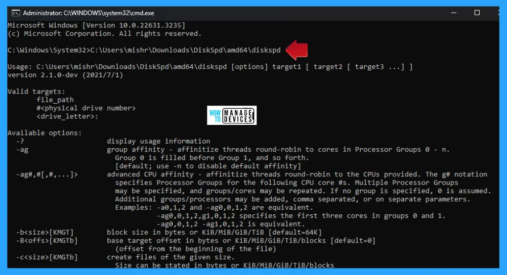 How to Install and Use DISKSPD in Windows 11 - Fig. 5