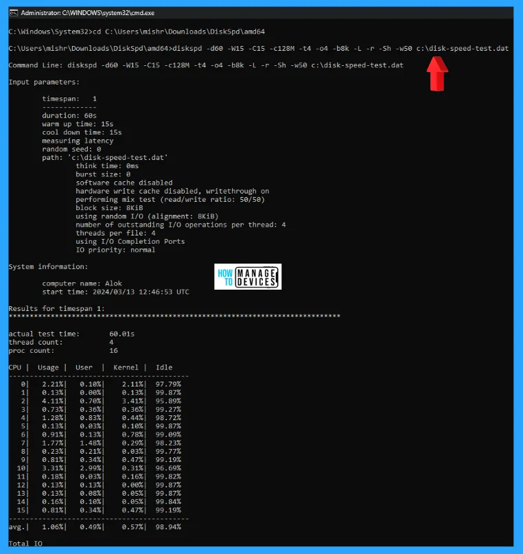 How to Install and Use DISKSPD in Windows 11 - Fig. 6
