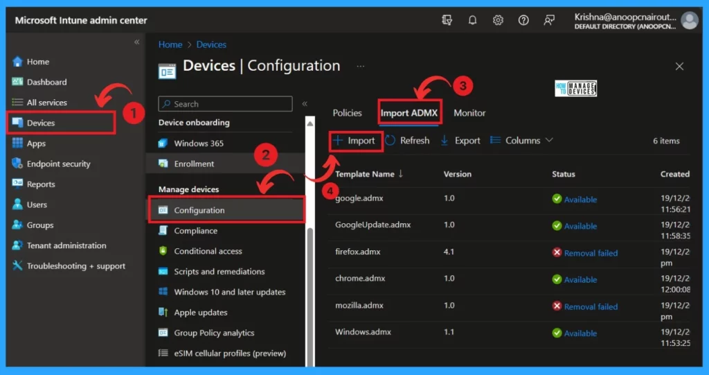 Microsoft Intune has Enhanced Template Import Functionality - Fig.1