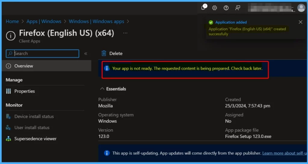 Install Mozilla Firefox with Intune Enterprise App Catalog App 10 Install Mozilla Firefox with Intune Enterprise App Catalog App - Fig.10