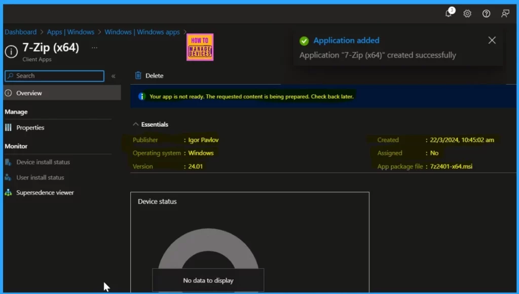 Installing 7-Zip App with Intune Enterprise App Catalog App - Fig.10