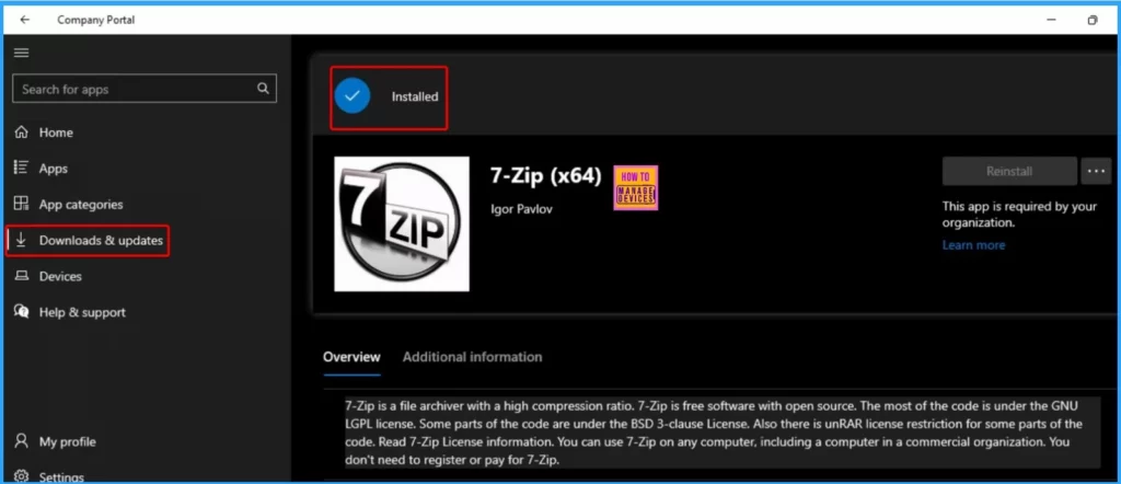 Installing 7-Zip App with Intune Enterprise App Catalog App - Fig.13