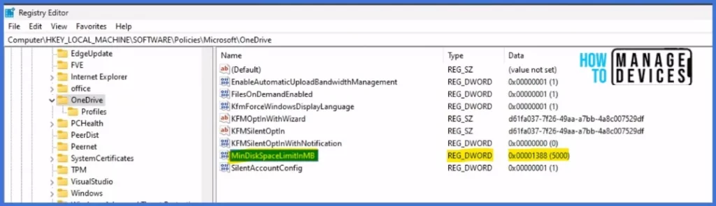 Intune Managing OneDrive File Downloads for Low Disk Space Fig. 11