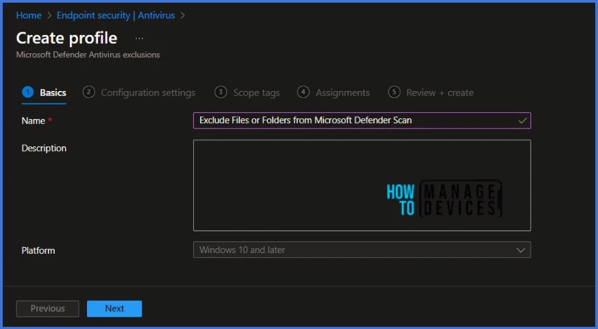 Exclude Files or Folders from Microsoft Defender Scan using Intune Fig. 3