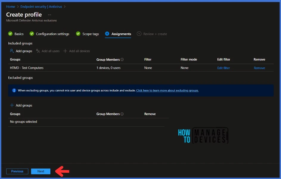 Exclude Files or Folders from Microsoft Defender Scan using Intune Fig. 5