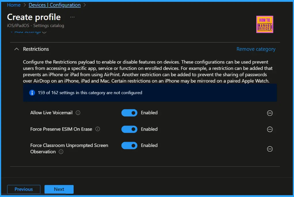 New Device Restriction Settings Available in Apple Settings Catalog 1