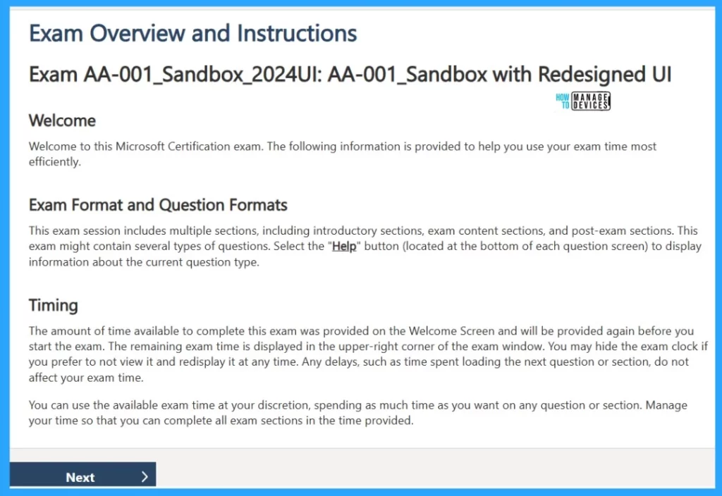 New Microsoft Exam Experience Turn the Exam Clock On and Off - Fig.3Creds to MS